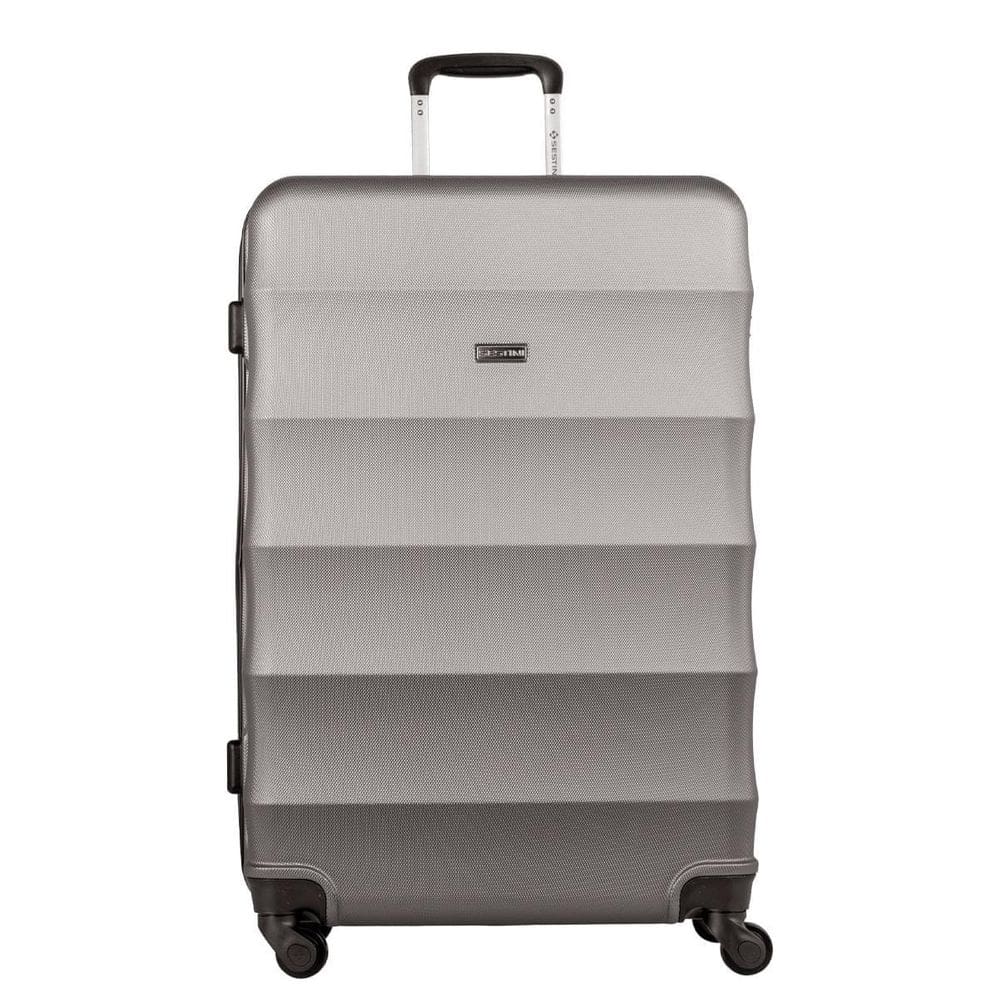 Mala De Viagem Grande Com Rodas 360 Waves - Prata