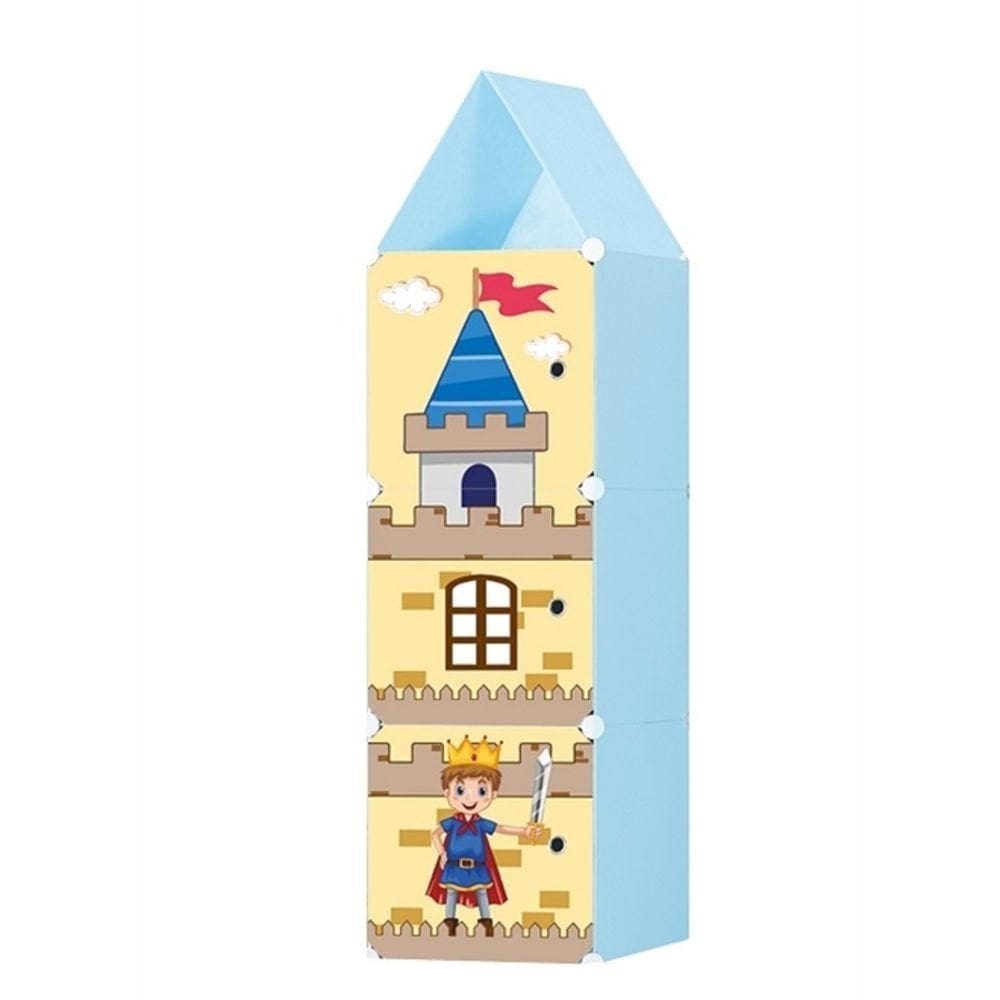 Guarda Roupa Portatil Infantil Organizador De Brinquedos Castelo Modular Sapateira Kangur