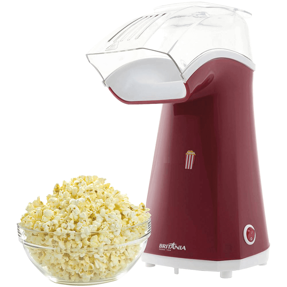 Pipoqueira Eletrica 1200w 5 Ciclos Britania LuxxCook Vermelha 127V