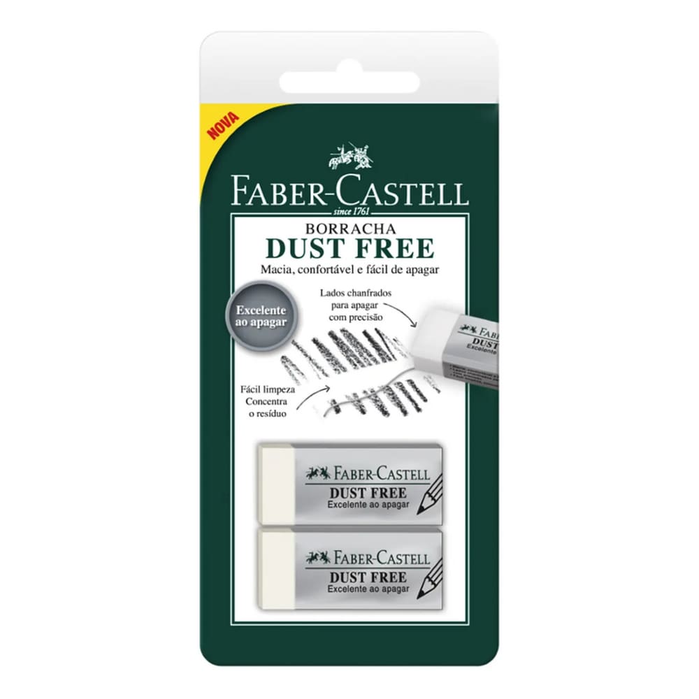 Borracha Dust Free - Kit Com 2 Borrachas - Faber Castell