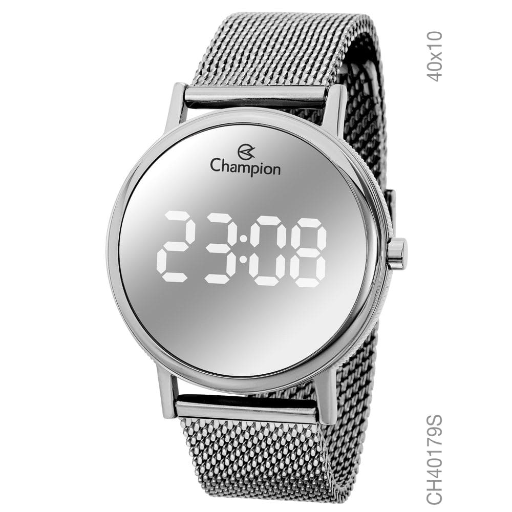 Relógio Champion Prata Digital CH40179S - Feminino
