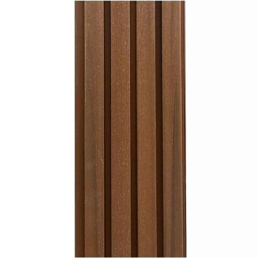 Painel Ripado Externo em Placa 21,9x290cm 6,35m² Wpc Teak B