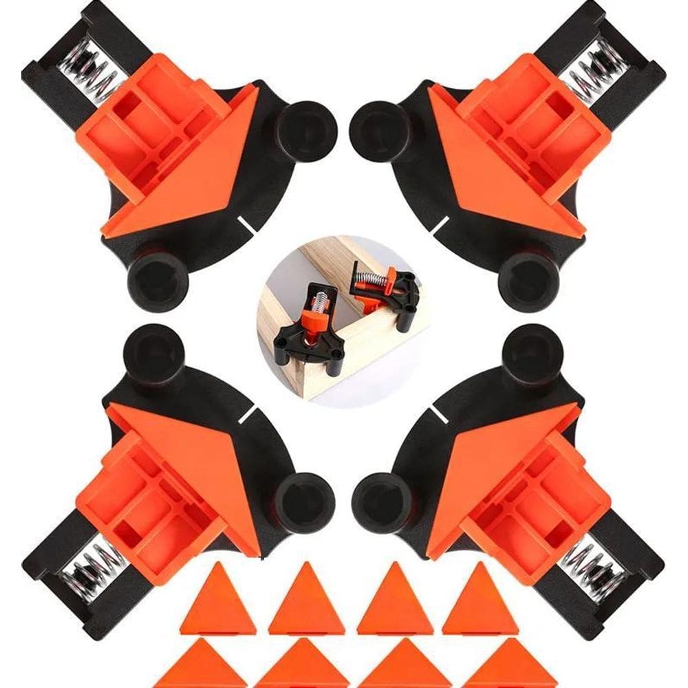 2X Kit 4 Grampos De Canto Aperto Angulares 60/90/120 Grau