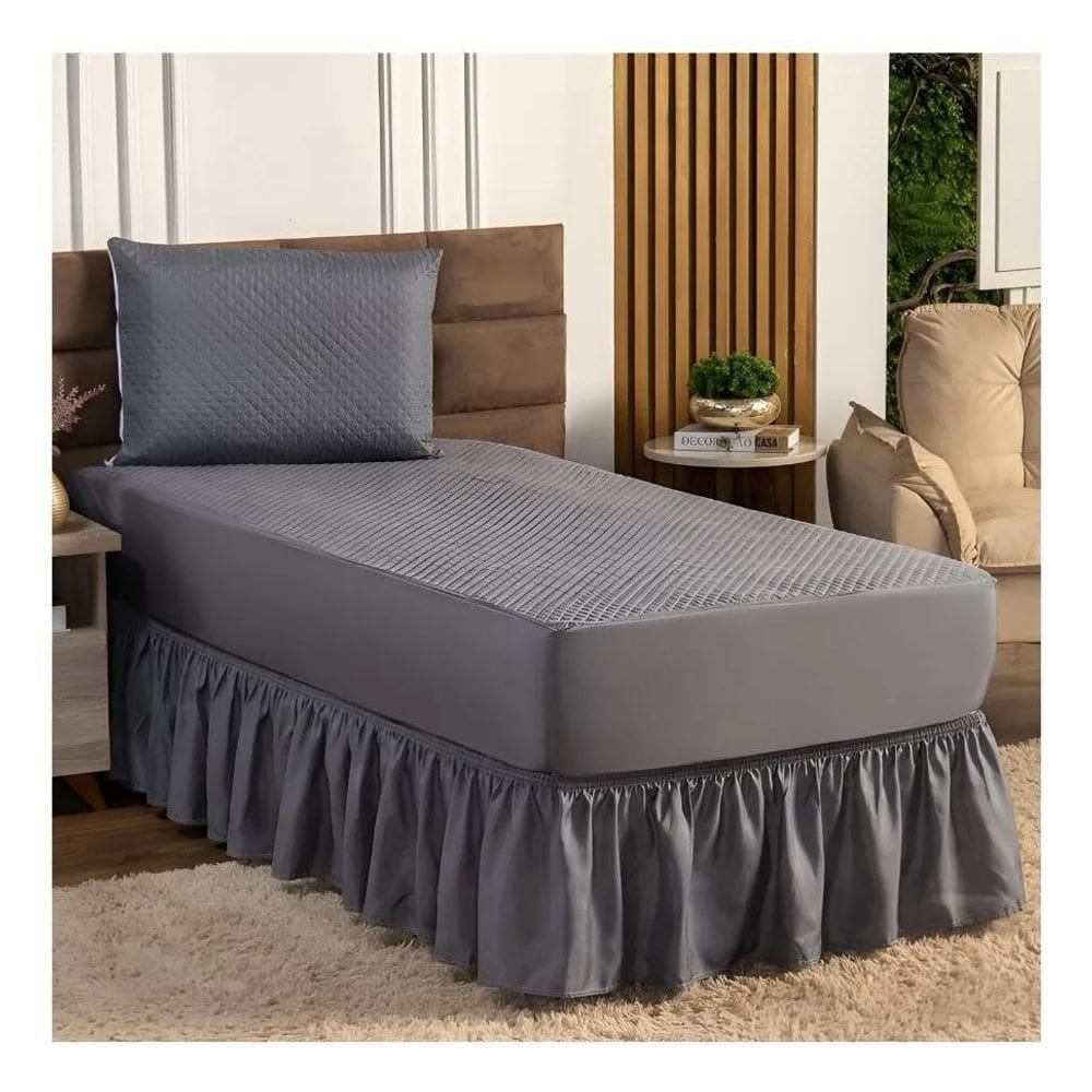 2X Protetor De Colchão Impermeável Solteiro