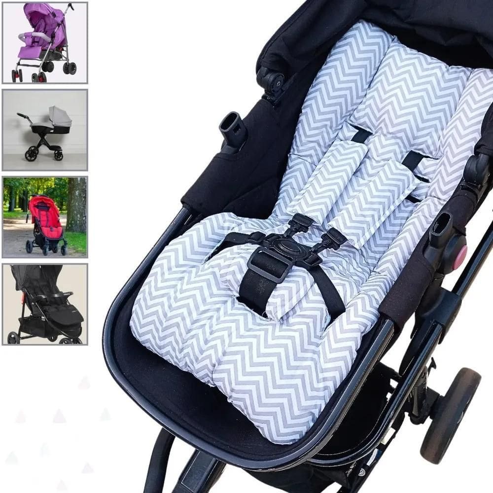 2X Colchonete Carrinho Bebê Protetor Capa Almofadada Macia B