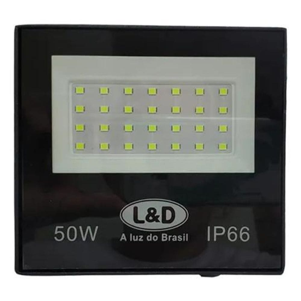 2X Reflector L&D Led De Luz Verde De 50W Negro