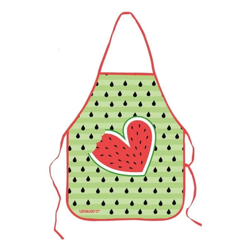 2X Avental Escolar Plástico Estampado Melância 49,5X39,5Cm