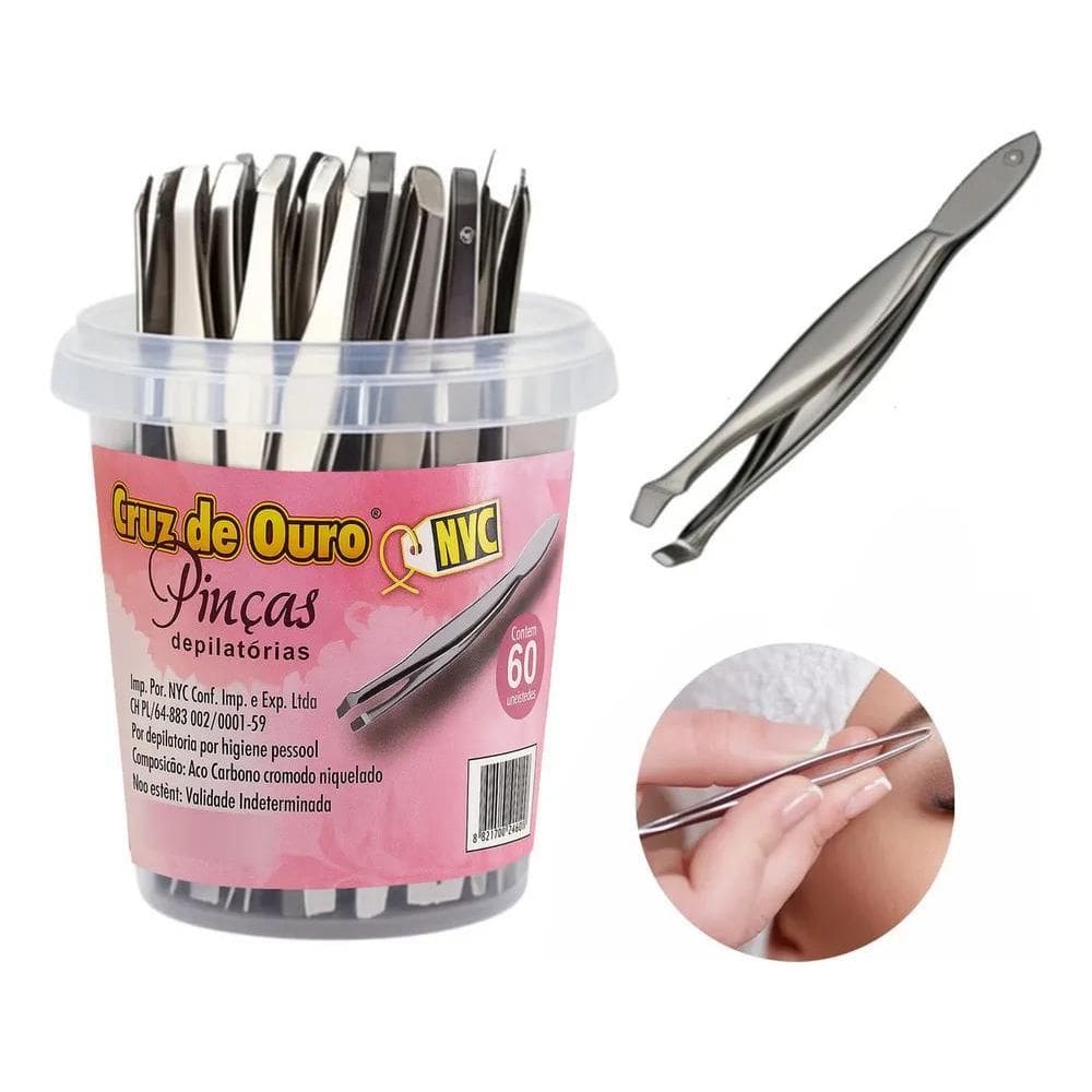 2X Pinça Pote Nvc Com 60 Unidades Cruz De Ouro