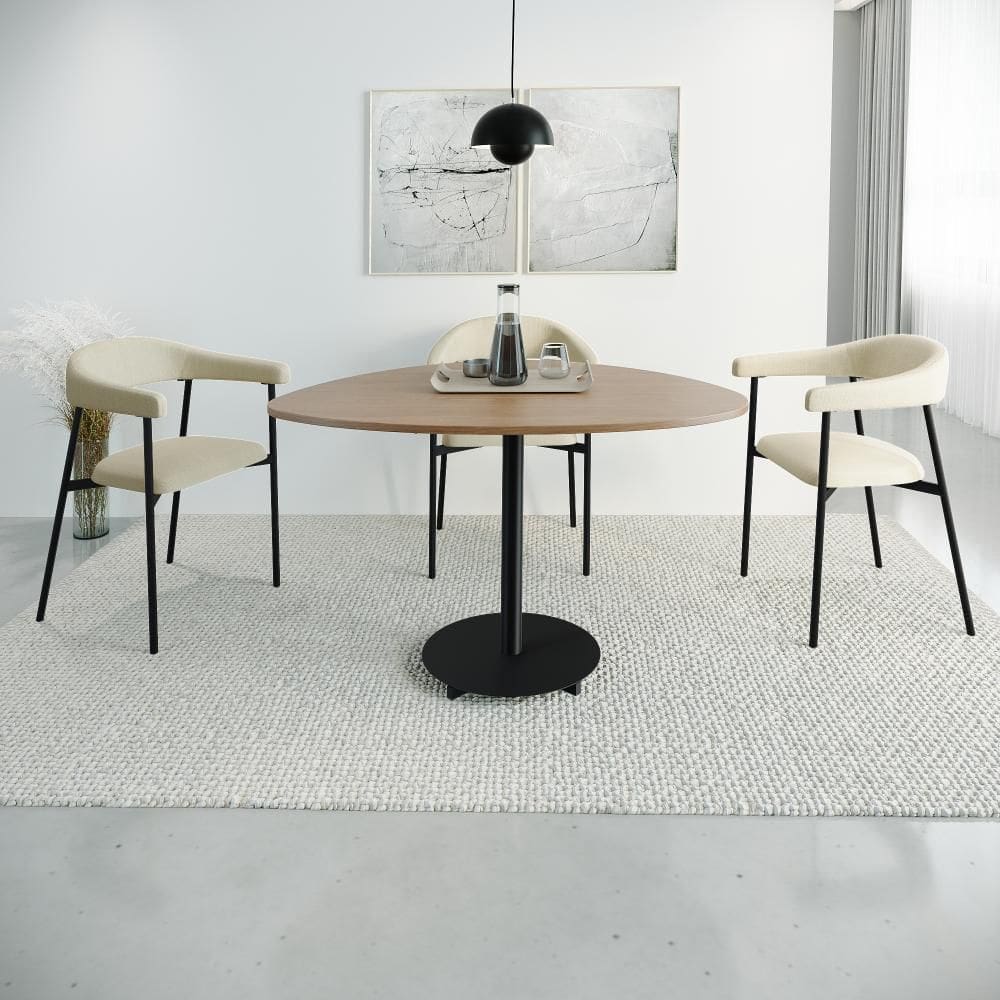 Conjunto 4 Cadeiras de Jantar Joy Tecido Corr Est.Preta