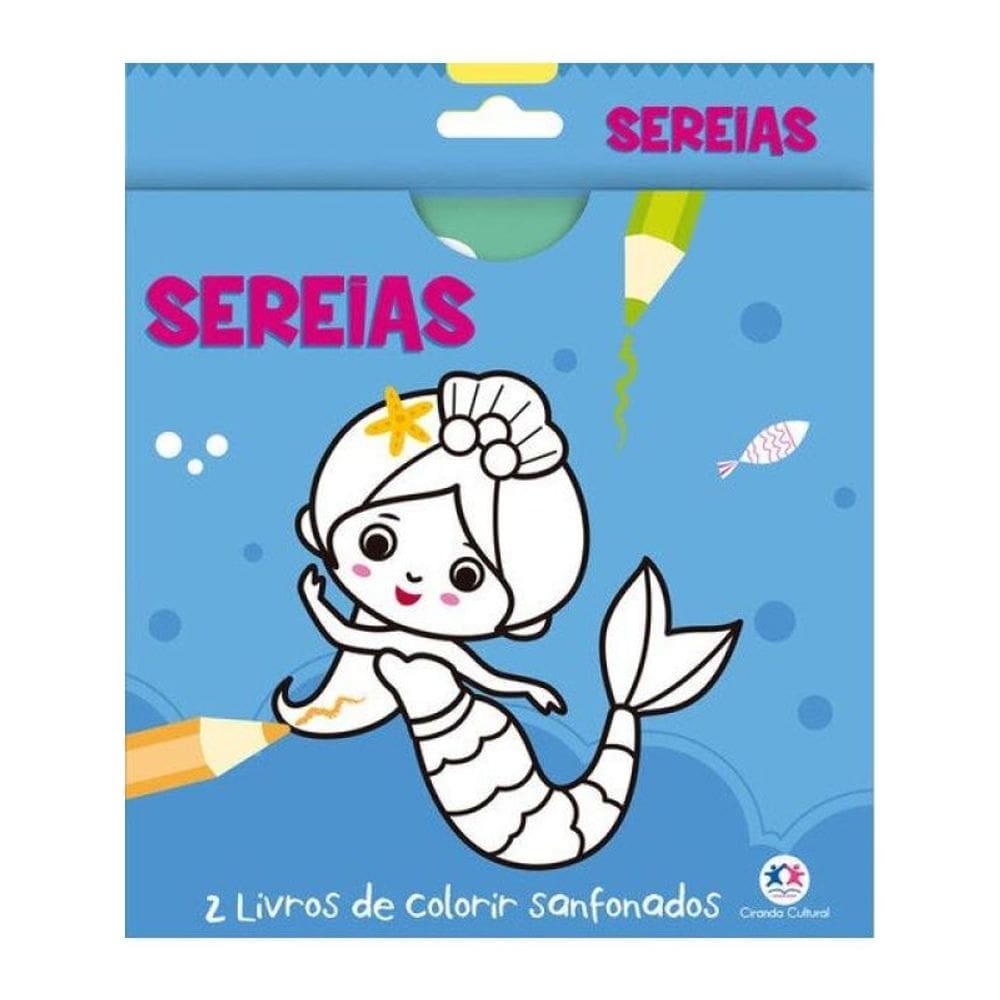 Sereias - 2 Livros De Colorir Sanfonados