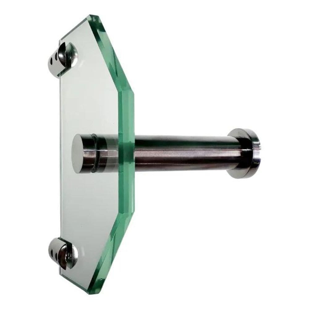 2X Porta Papel Higiênico - Vidro Incolor - 12X18Cm 8Mm