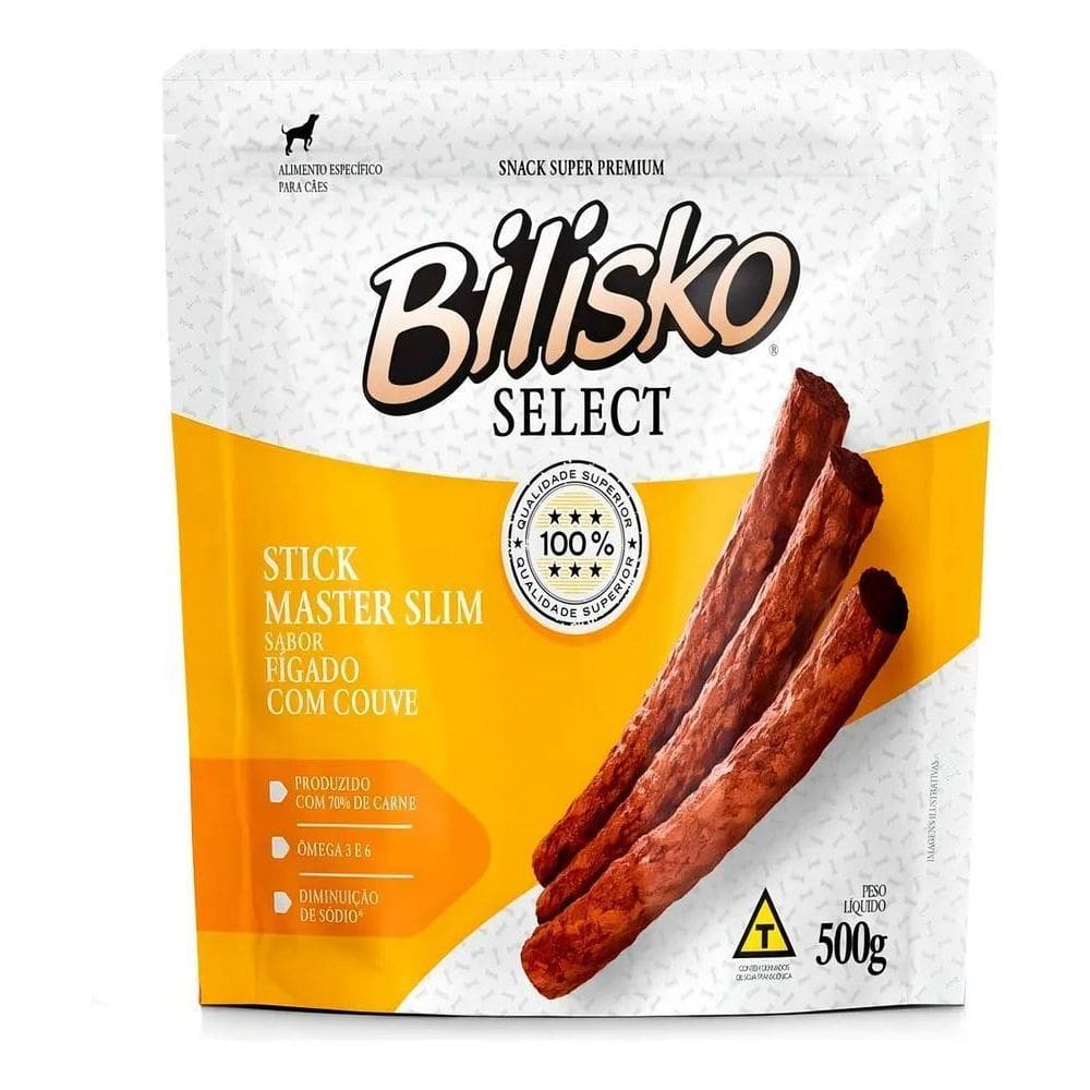 2X Petisco Para Cães Palito Fino Sabor Fígado 500G Bilisko