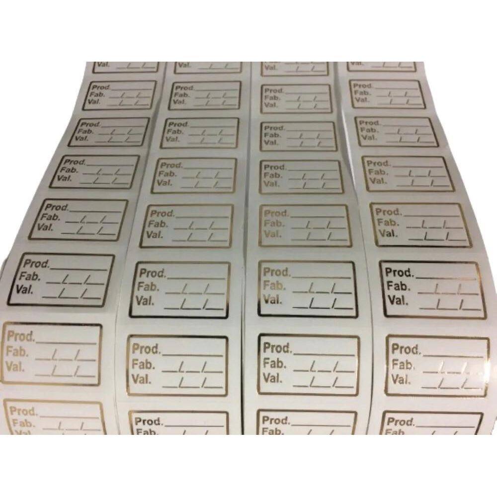 2X Etiqueta Adesiva Data E Validade Rolo 1.000 Unidades Bran