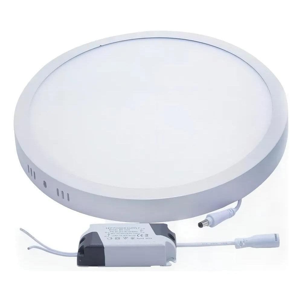 2X Painel Plafon Branco Frio Sobrepor Redondo 25W