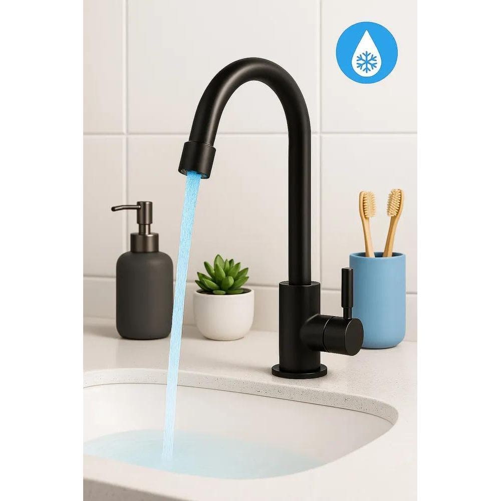 2X Torneira Gourmet De Pia Preto Fosco Com Bico Giratório Pa