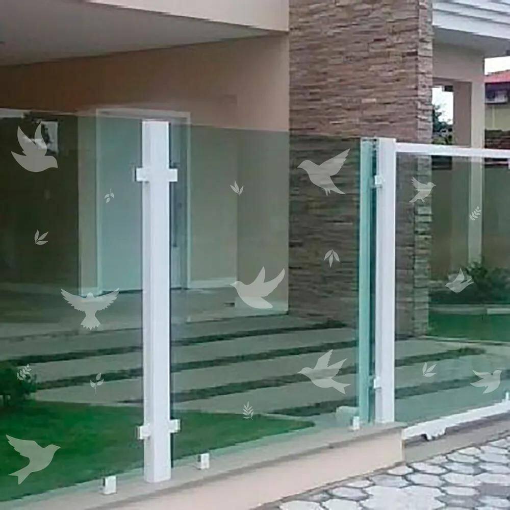 2X Adesivo Para Vidro Pássaros Jateados Ante Colisão 30Un Ja