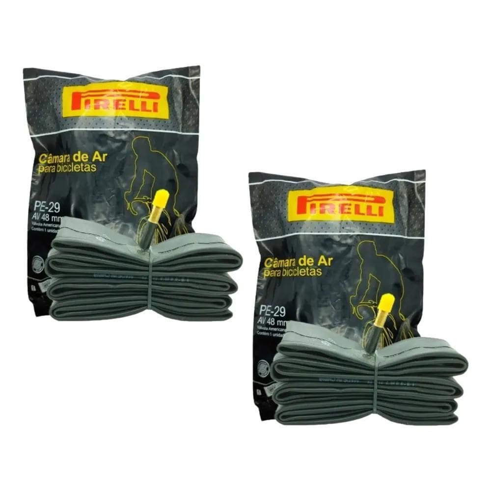 Par Câmara Ar Pirelli Bike Aro 29 Americana Bico Grosso 48Mm