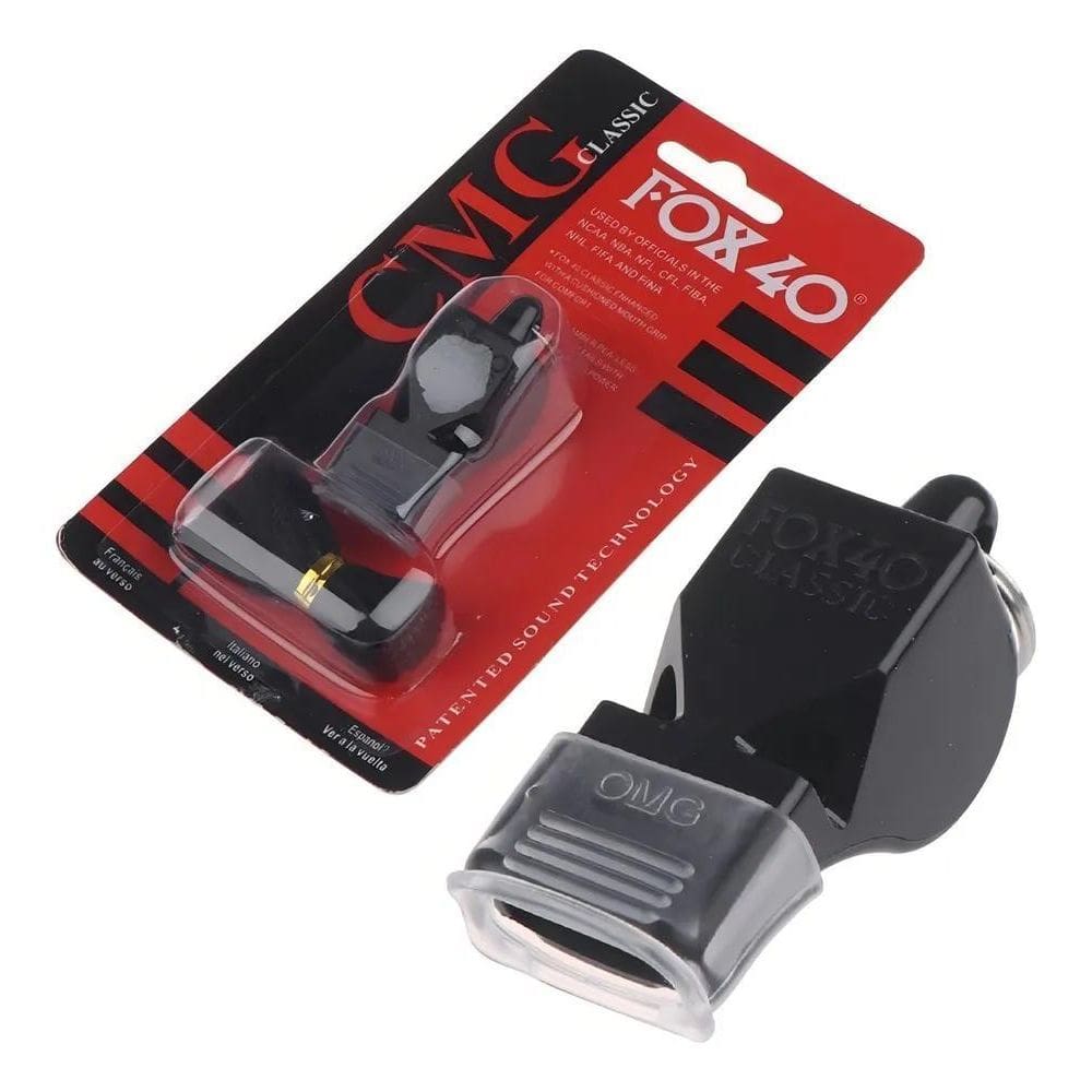 2X Apito Fox 40 Classic Juiz Com Cordão Cor Pre