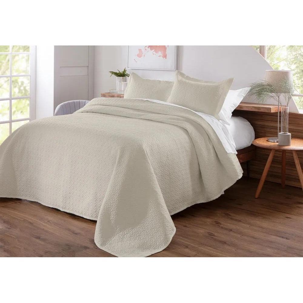 Colcha Cobre Leito Matelado Liso Casal 3 Peças