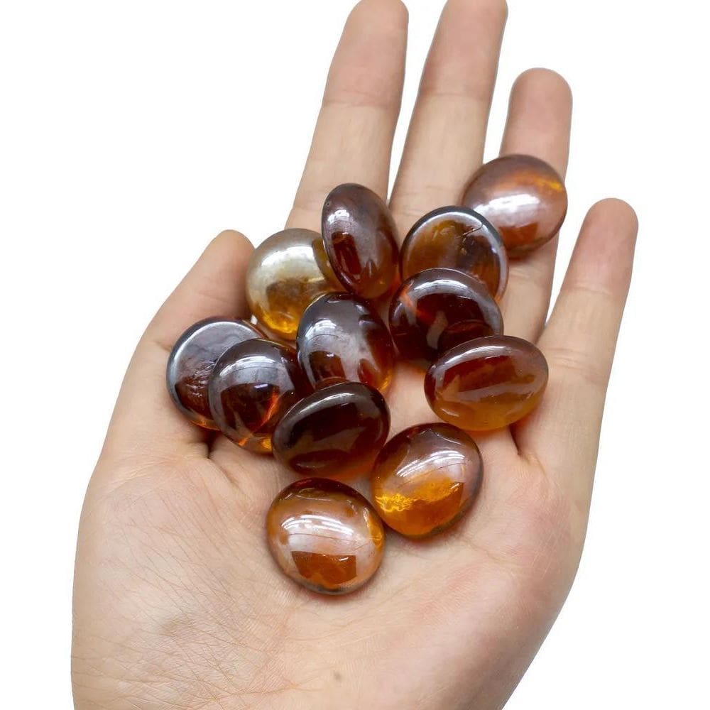 2X 600G Pedras De Vidro Gema Para Vaso Aquario- Escolha A Co