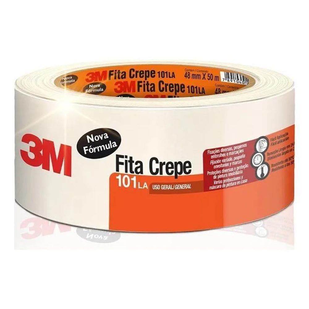 MP - 2X Fita Crepe Adesiva 3M Larga Para Fral