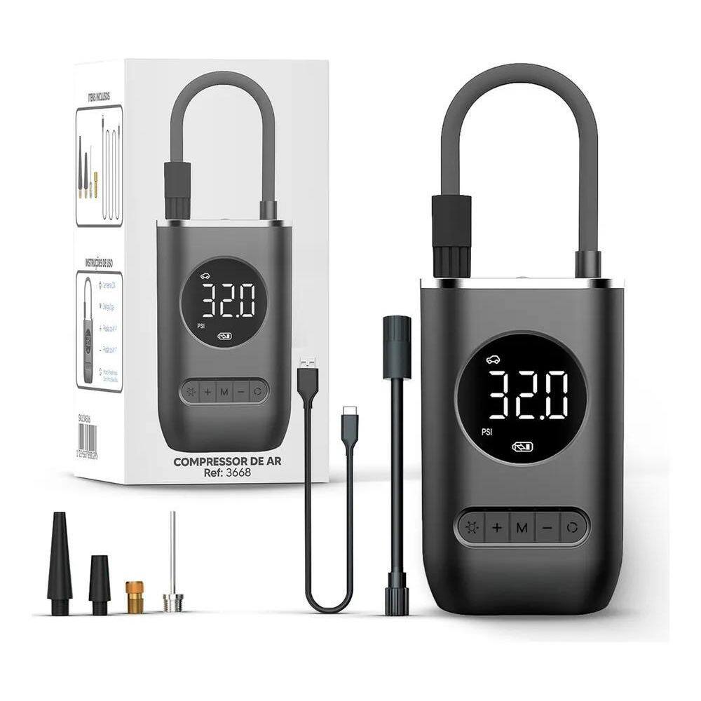 2X Calibrador Pneus Digital Moto Bike - Compacto E Com Lante