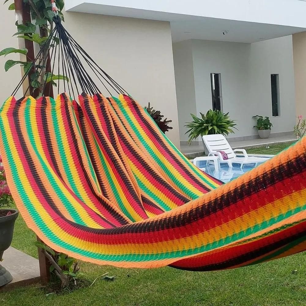 2X Rede De Descanso Amazonas Impermeável Colorida