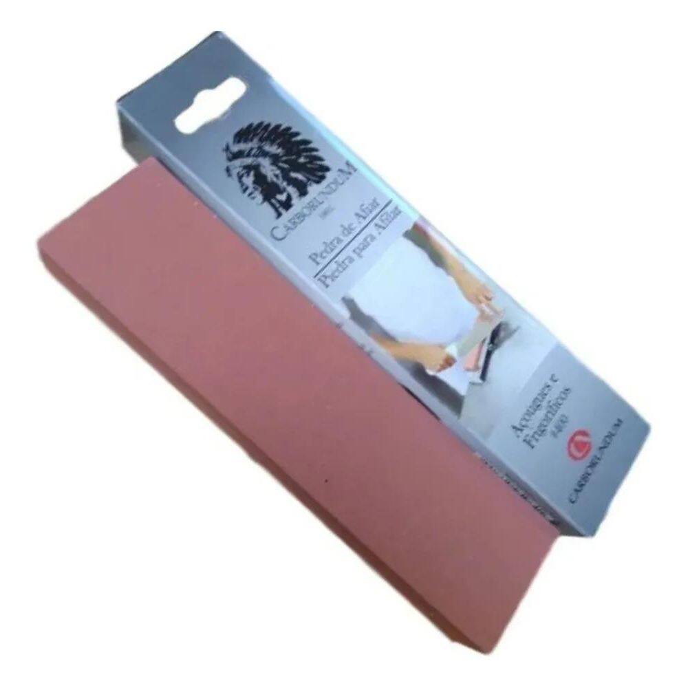 2X Pedra Açougueiro Para Afiar Amolar Faca 400 N130 - Carbo