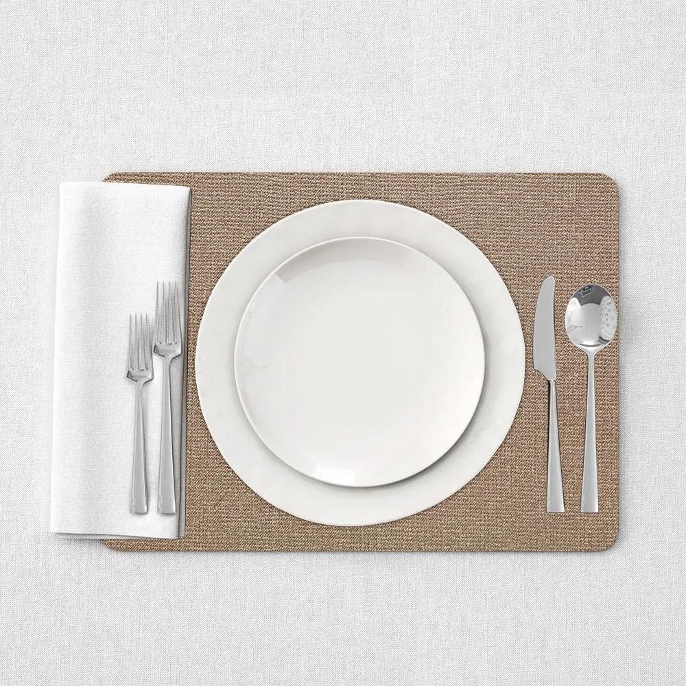 2X 4 Jogo Americano Areia Impermeável 29 X 44Cm - Id Decor