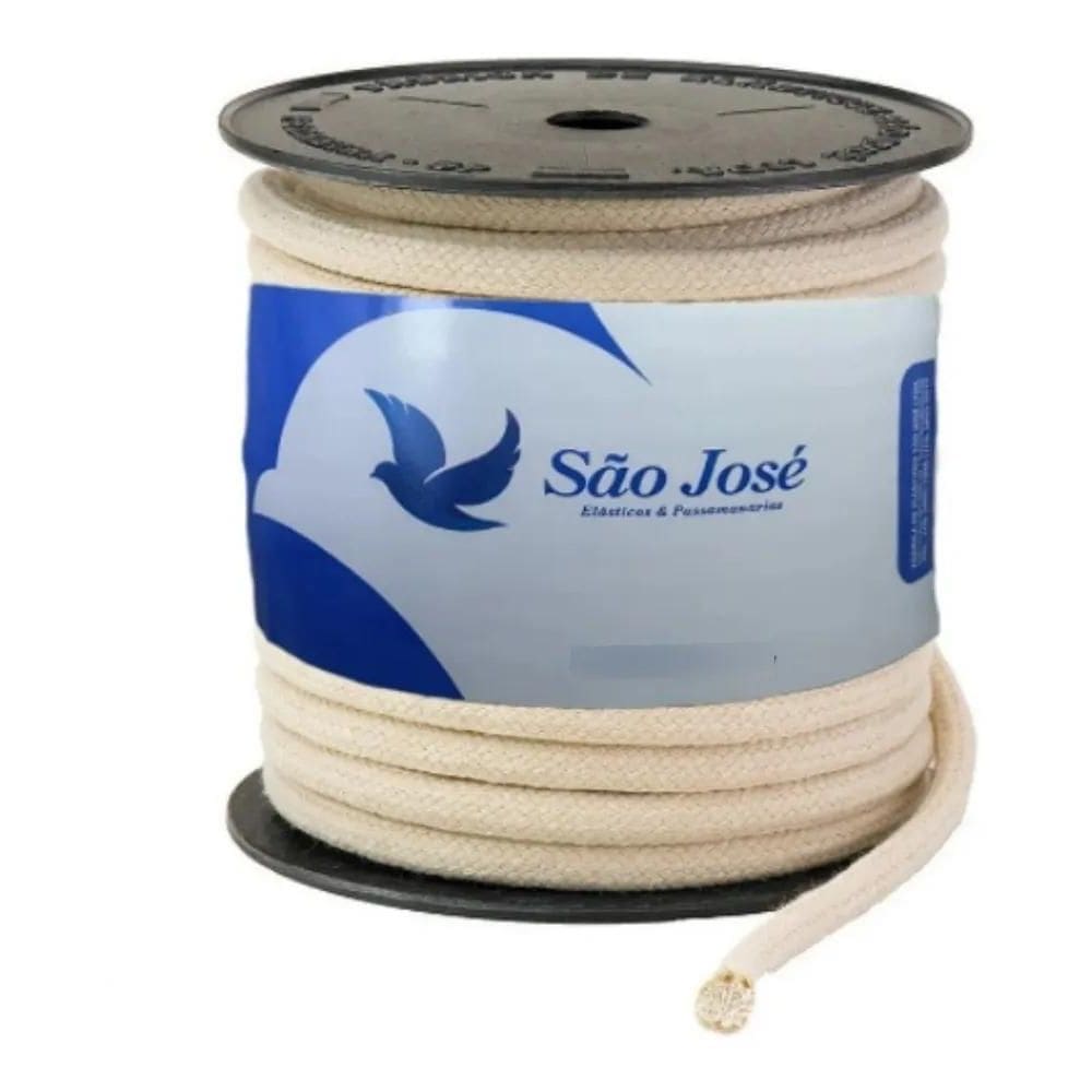 2X Corda Cordão Fio 6Mm Cru Algodão - 20M - Macramê Artesana