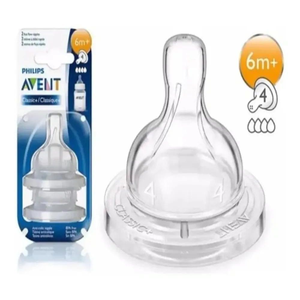 2X Bico Mamadeira Avent N.4 - 2 Unidades