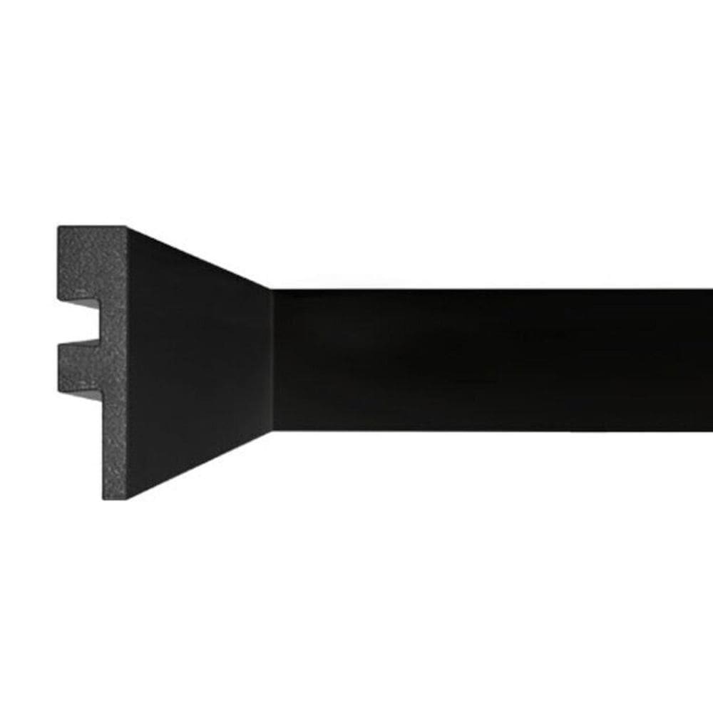 Kit 60 Metros Lineares Rodapé Liso 3cm em Poliestireno Floort Preto