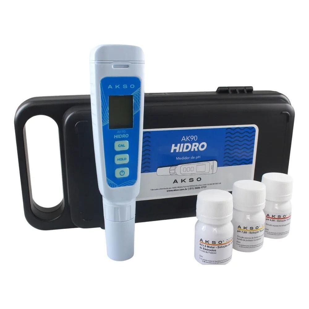 2X Akso Ak90 Hidro Medidor De Ph Com Baterias E Calibradores