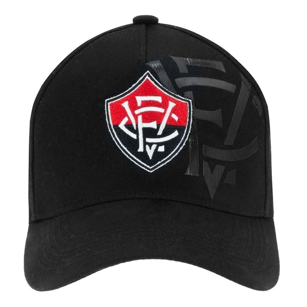 Boné Vitória Supercap Masculino Preto Logo Silk