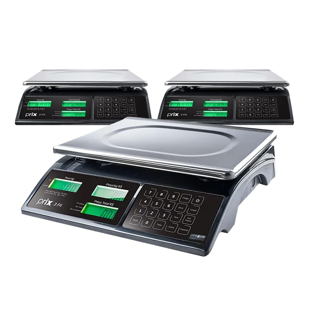 Kit 03 Unidades Balança Digital Toledo Prix 3 Fit 32KG Bivolt