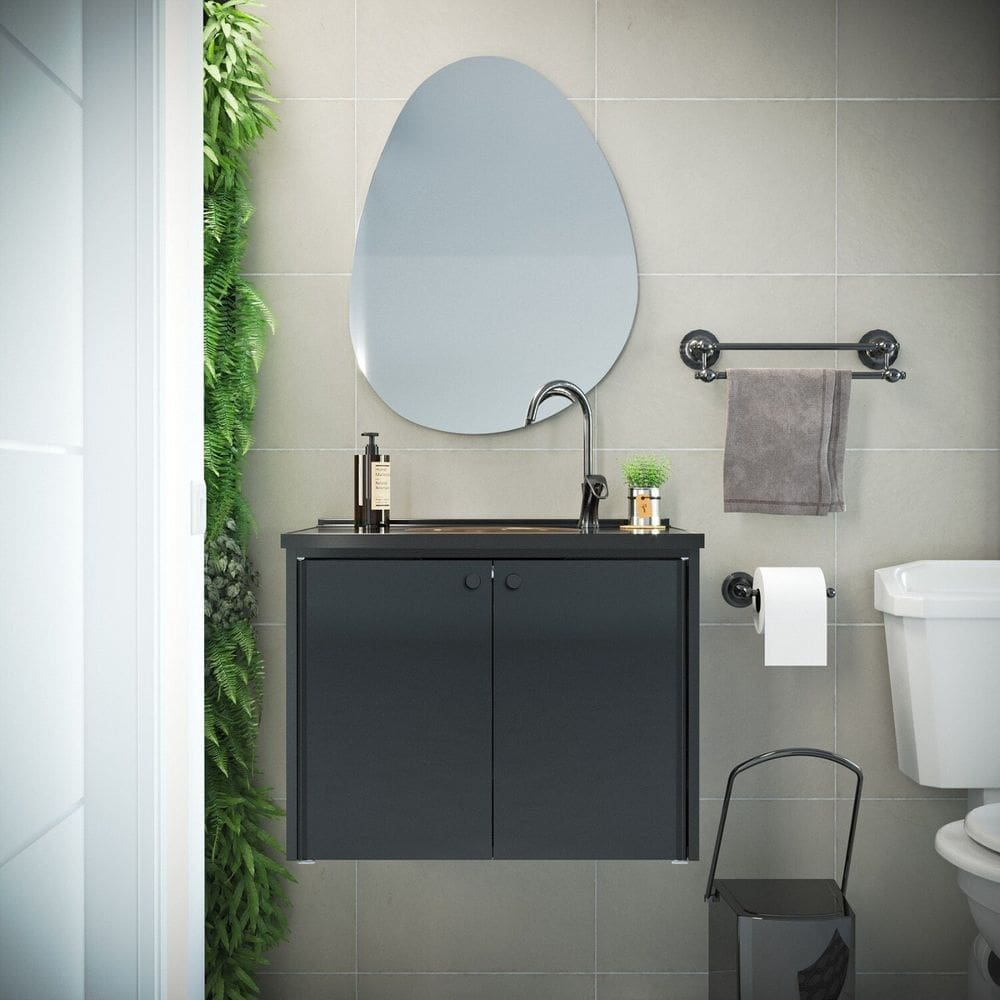Gabinete para Banheiro 49x60,6cm Fenix Preto