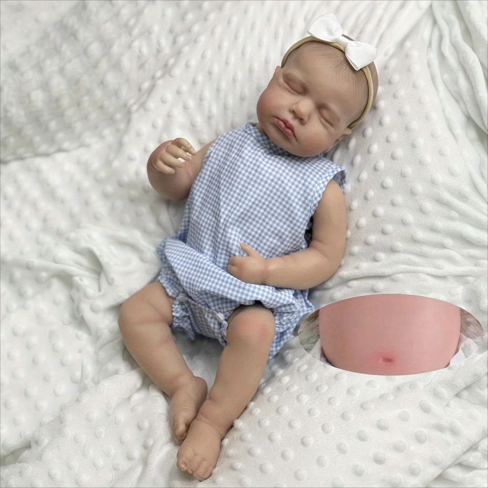 Muñeca Reborn GUESSBELLY Bebé Dormido 50 cm con Venas Visibles