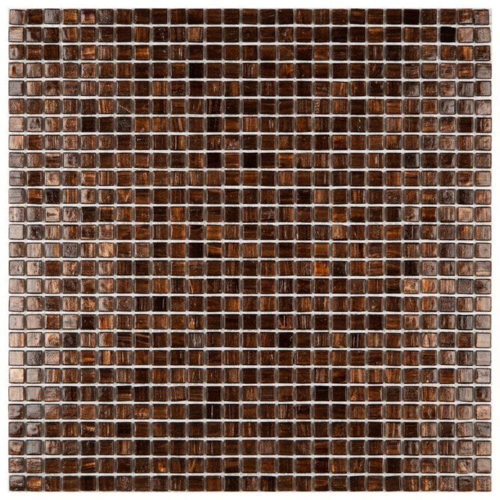 Kit 1m² Pastilha de Vidro 30cm X 30cm Marrom