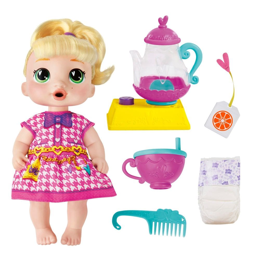 Doll Baby Alive Bubbly Tea Party LaLa GooGoo com bule de 28 cm