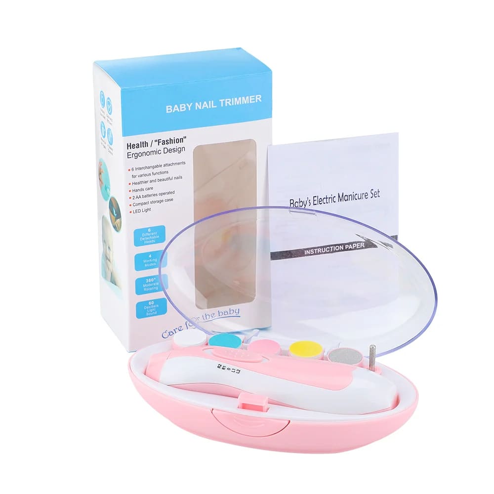 Tesoura elétrica para cortar unhas para bebês com 6 cabeças de moagem