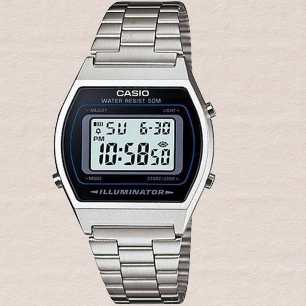 Relógio Casio Unissex Digital Vintage Prata B640WD-1AVDF
