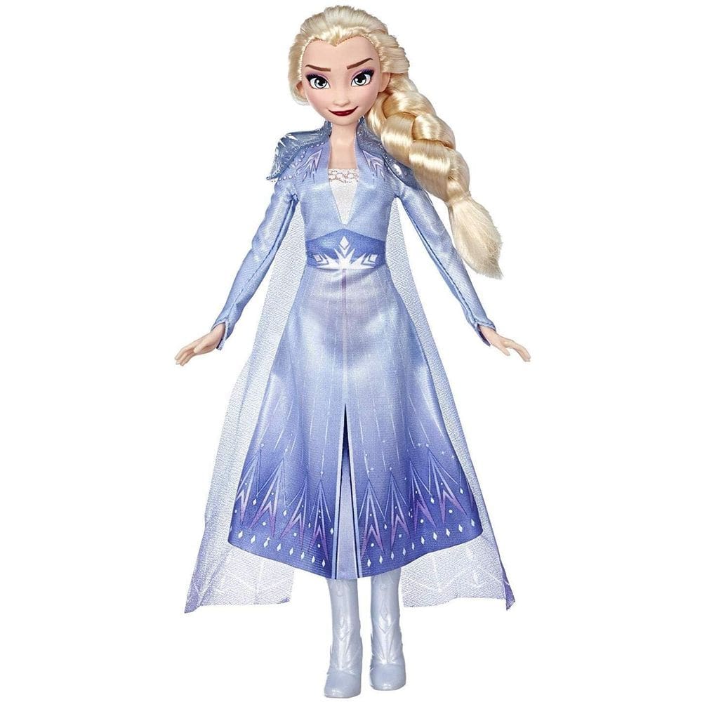 Boneca fashion Disney Frozen Elsa com cabelo loiro comprido e roupa