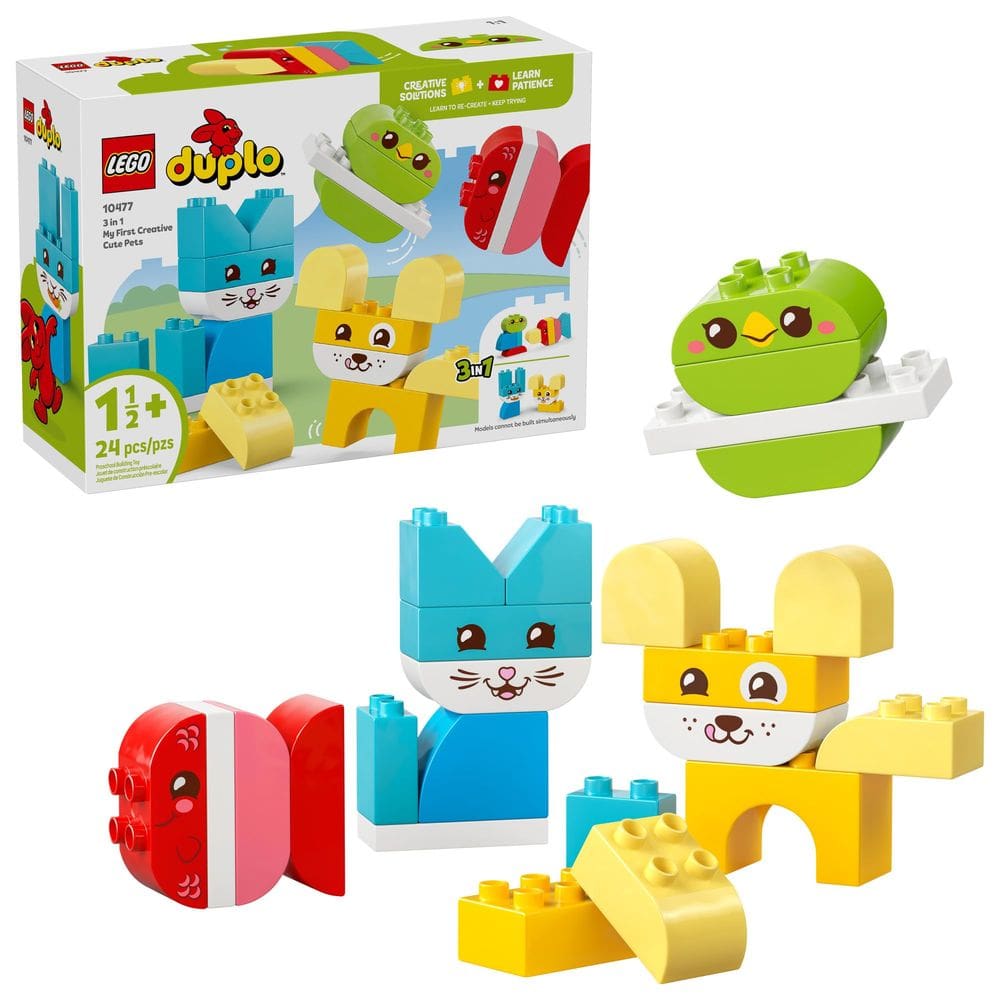 Juguete de Construcción LEGO DUPLO Mis Primeros 3 en 1 Mascotas Creativas y Adorables