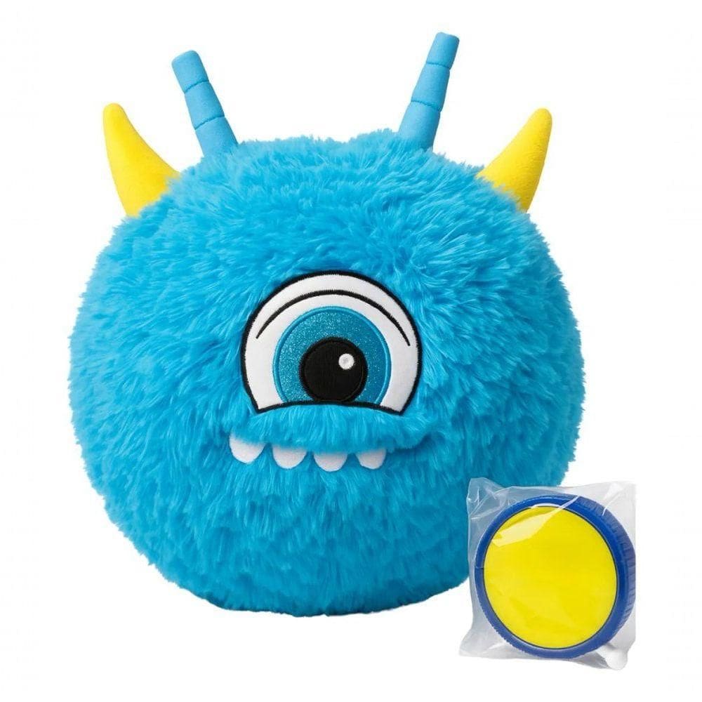 Bola De Pelúcia Inflável Infantil Azul Com Bomba De Encher Divertida Saltitante