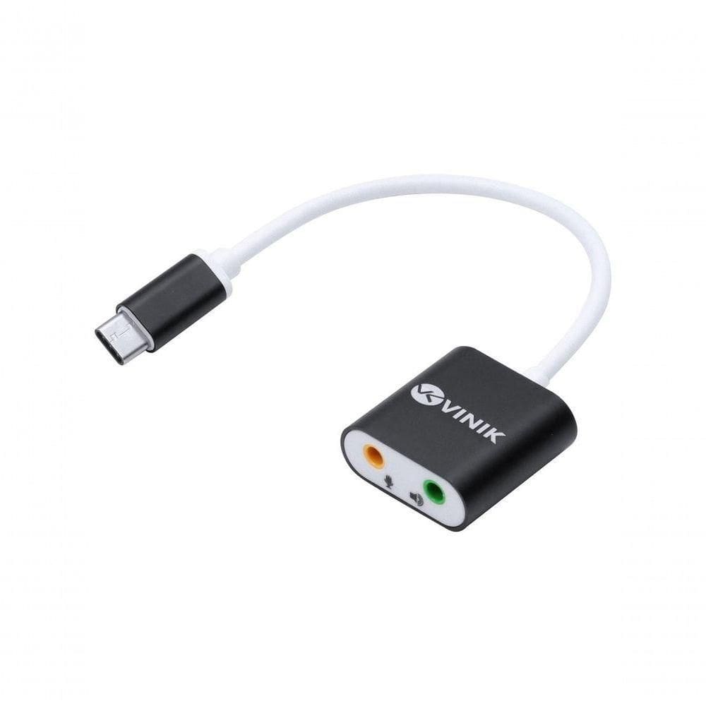 Adaptador Fone De Ouvido P2 3.5mm Duas Vias Para Usb Tipo C