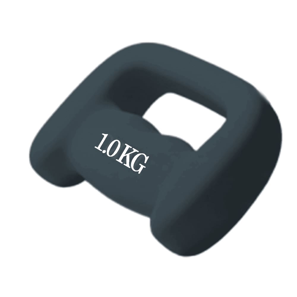 Dumbell 1kg Peso De Mao Halter Boxing Revestido Musculacao Academia Fisoterapia Pilates Treino Fitness Exercicio Preto