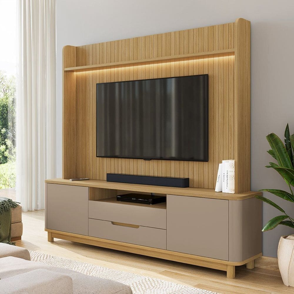 Estante para Tv 70 Polegadas Cannes Hannover/Cinza