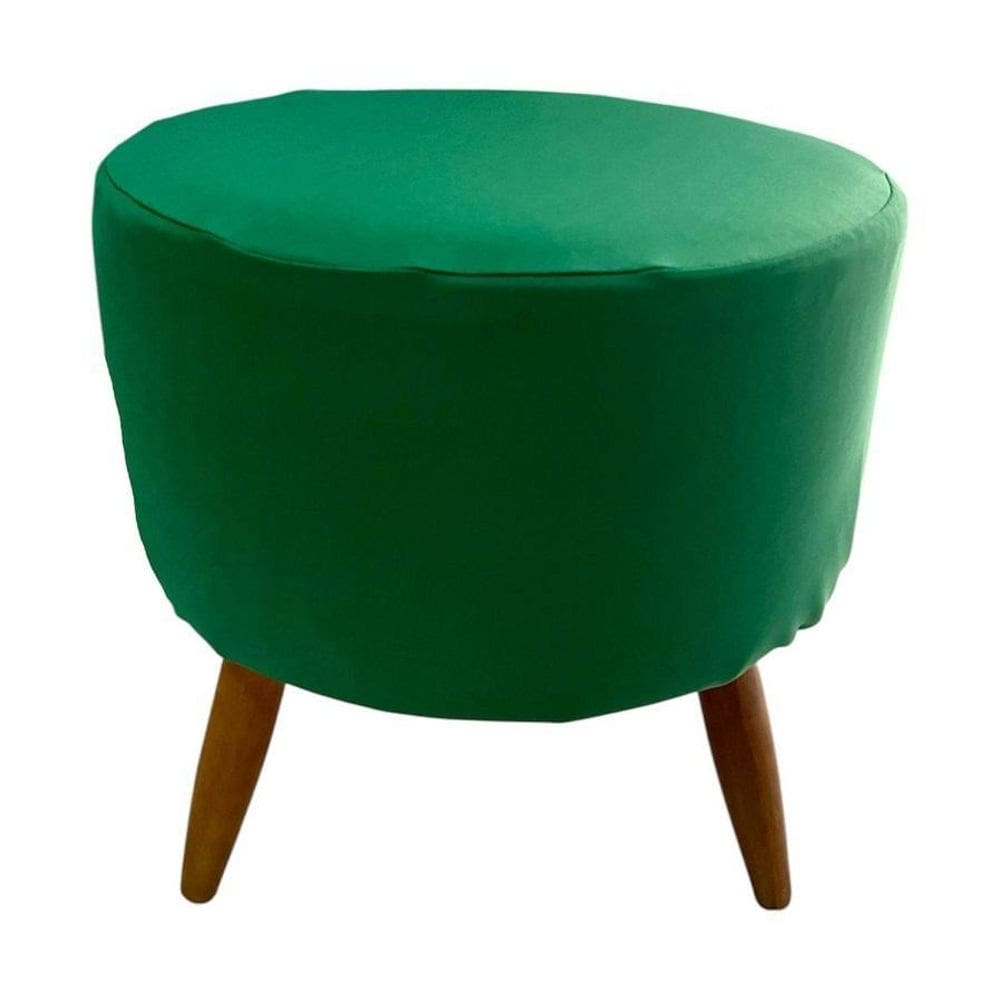 Capa Para Puff Redondo Pé Palito Malha Com Elástico 1 Peça