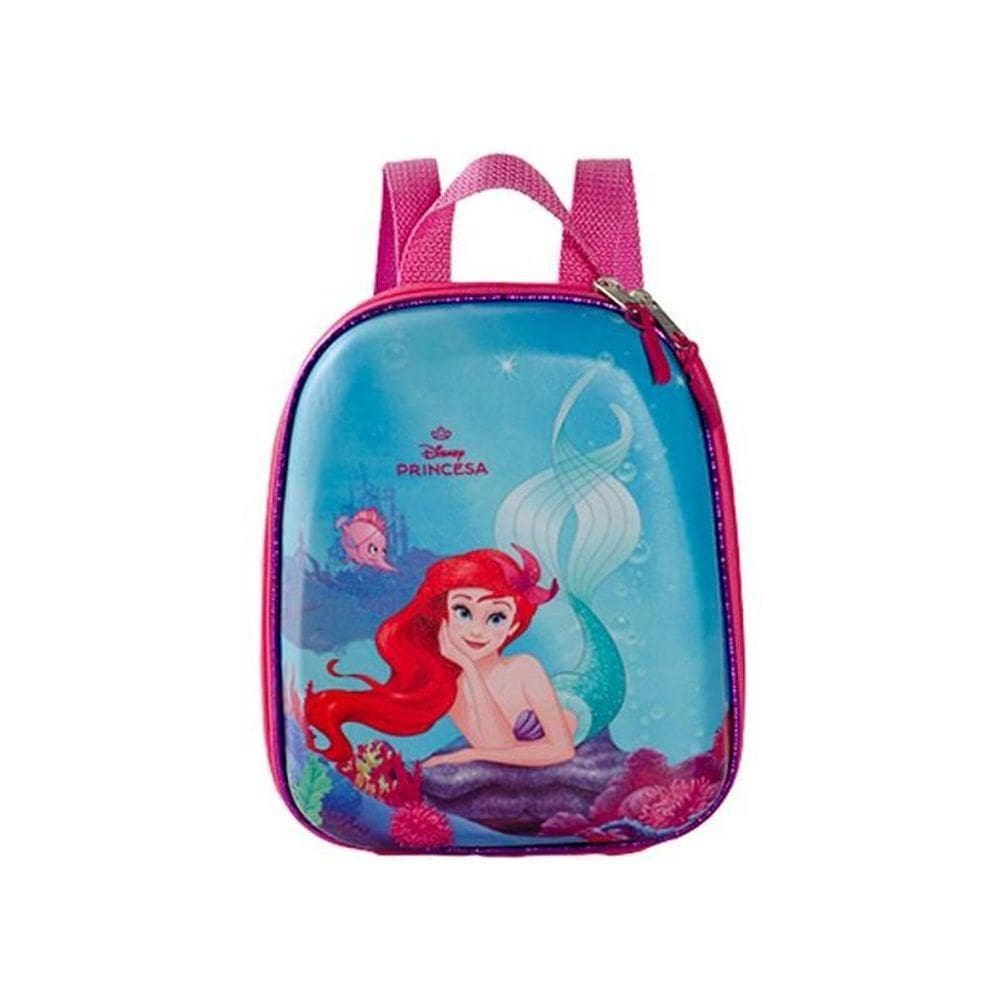 Mochila Escolar Infantil De Costas Pequena Sereia Rosa