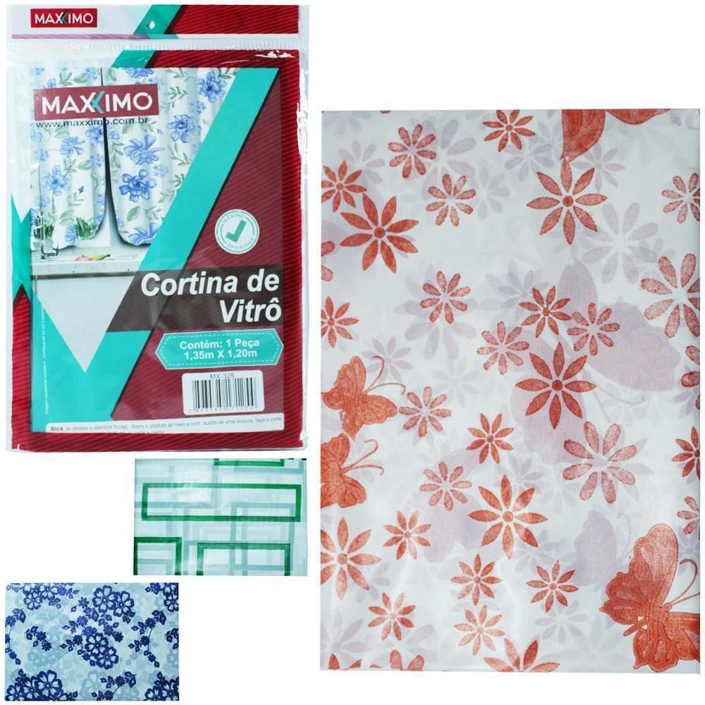 Cortina Plastico Vitro / Janela Cozinha Estampa